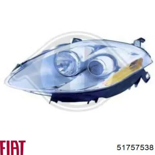 Do koszyka 51757538 Fiat/Alfa/Lancia Reflektor lewy