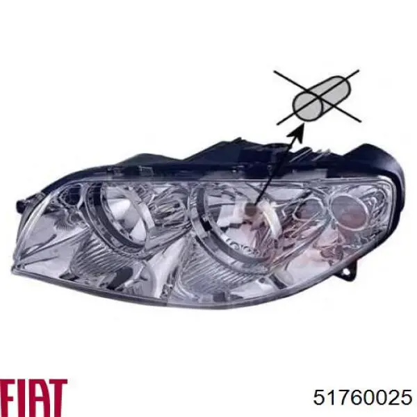 Reflektor prawy Fiat/Alfa/Lancia 51760025 cena, od 122,58 USD