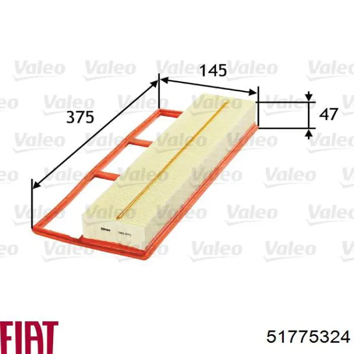 Filtr powietrza Fiat/Alfa/Lancia 51775324