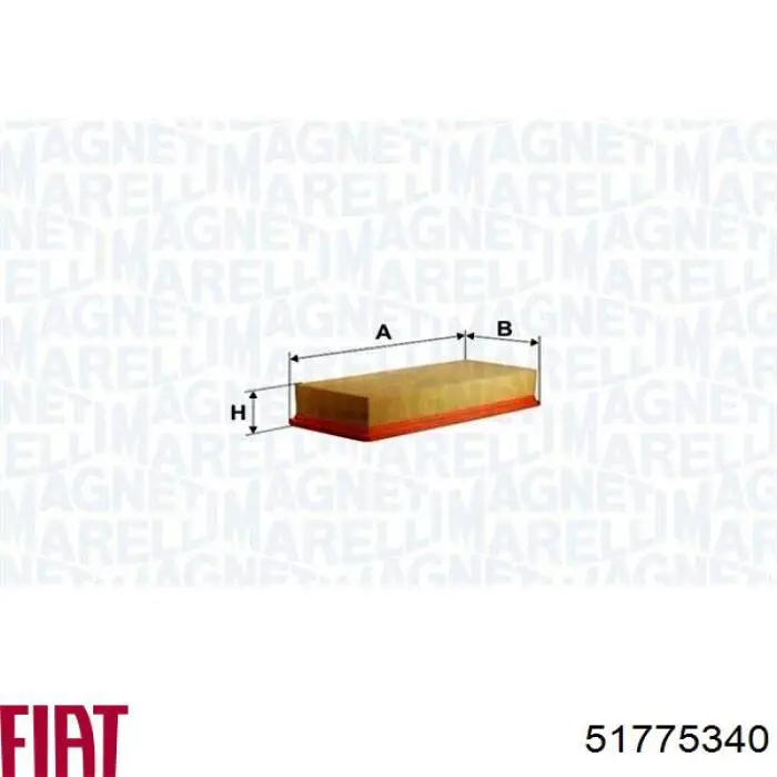 Do koszyka 51775340 Fiat/Alfa/Lancia Filtr powietrza