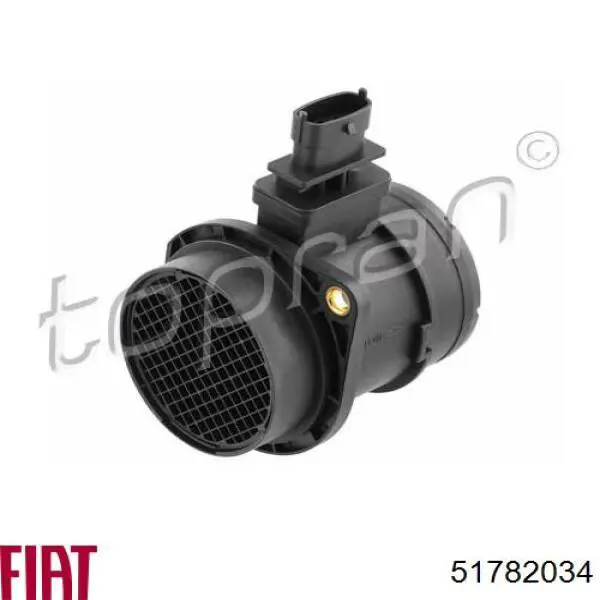 Do koszyka 51782034 Fiat/Alfa/Lancia Czujnik przepływu powietrza, przepływomierz powietrza M.A.F.