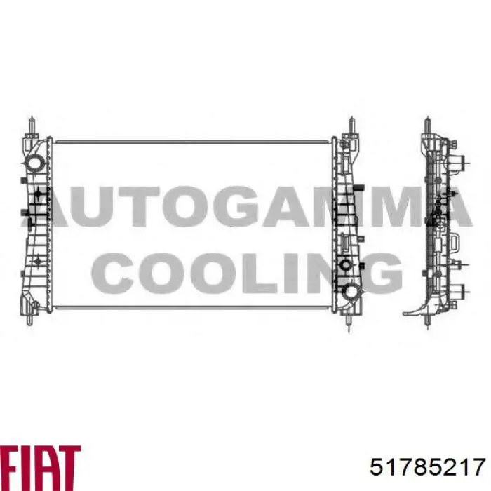 Do koszyka 51785217 Fiat/Alfa/Lancia Chłodnica silnika