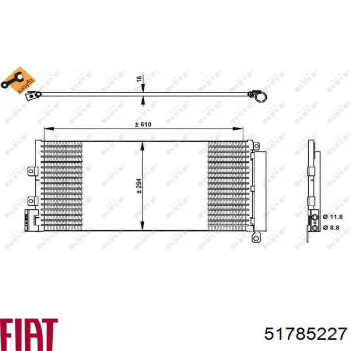51785227 Fiat/Alfa/Lancia Chłodnica klimatyzacji