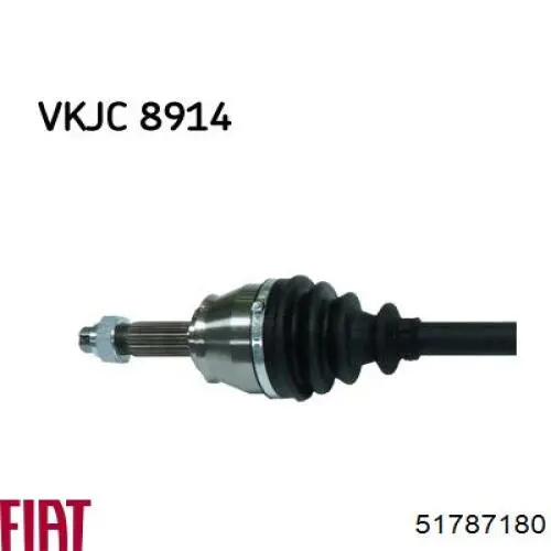 51787180 Fiat/Alfa/Lancia Półoś napędowa przednia prawa