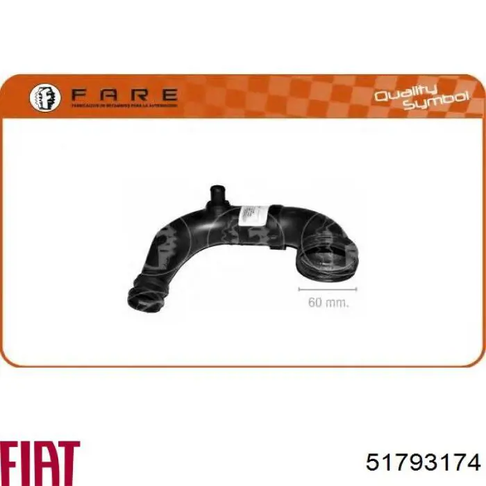 51793174 Fiat/Alfa/Lancia Króciec powietrza, przepływomierz