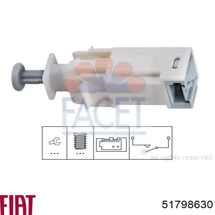 Do koszyka 51798630 Fiat/Alfa/Lancia Czujnik włącznika świała stop