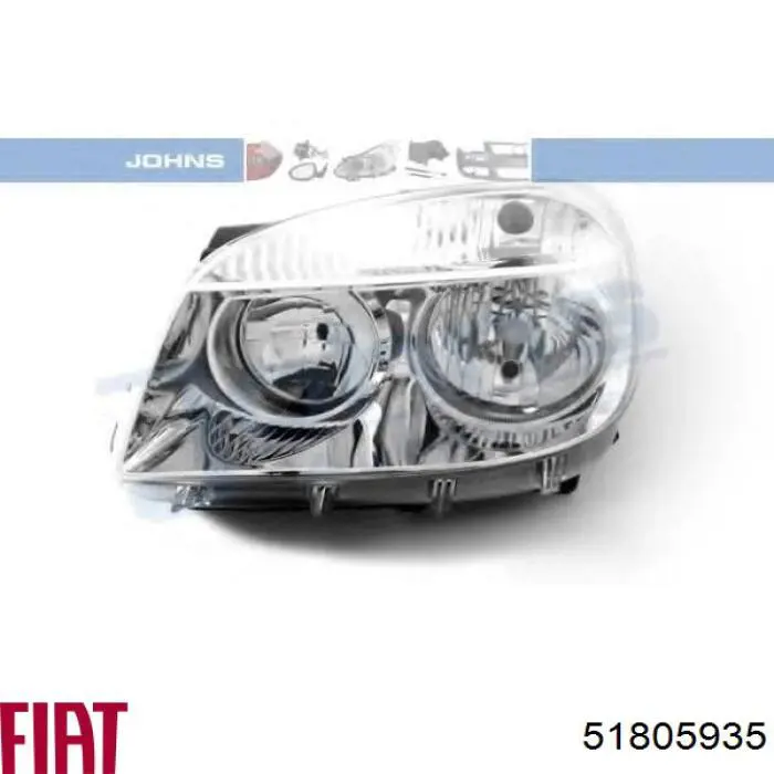 Reflektor lewy Fiat/Alfa/Lancia 51805935 cena, od 73,21 USD