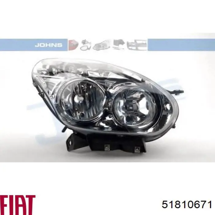 51810671 Fiat/Alfa/Lancia Reflektor prawy