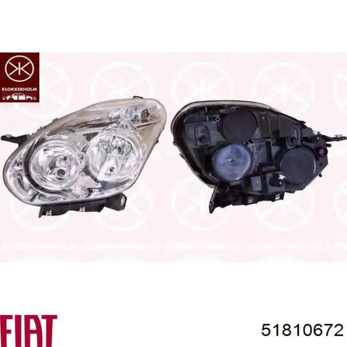 Reflektor lewy Fiat/Alfa/Lancia 51810672 cena, od 164,30 USD