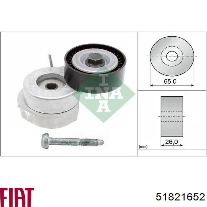 Napinacz paska napędowego Fiat/Alfa/Lancia 51821652 cena, od 21,35 USD