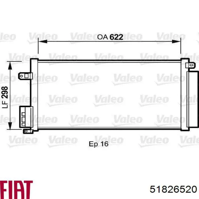 51826520 Fiat/Alfa/Lancia Chłodnica klimatyzacji