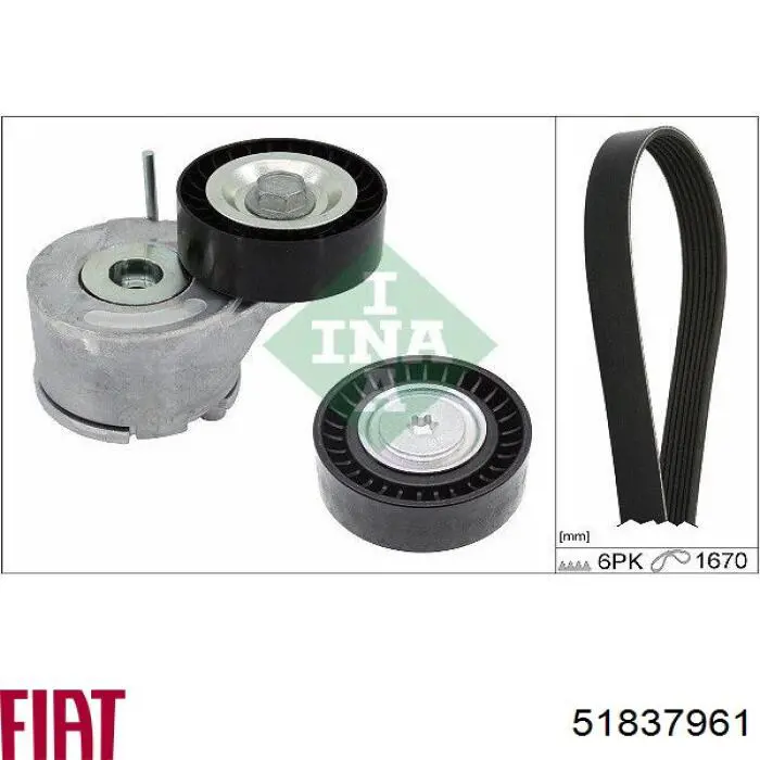 Do koszyka 51837961 Fiat/Alfa/Lancia Napinacz paska napędowego