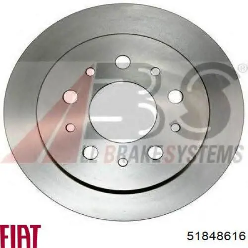 51848616 Fiat/Alfa/Lancia Tarcza hamulcowa tylna