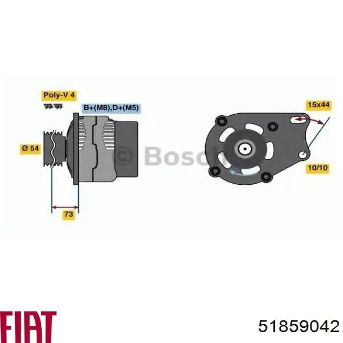 51859042 Fiat/Alfa/Lancia Alternator