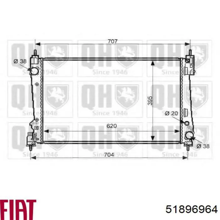 51896964 Fiat/Alfa/Lancia Chłodnica silnika