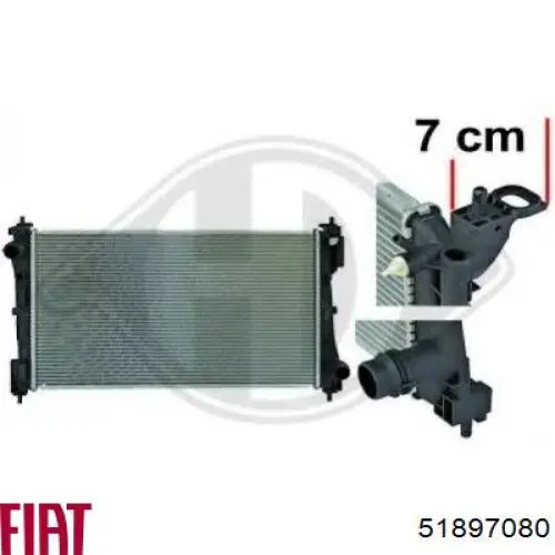 Do koszyka 51897080 Fiat/Alfa/Lancia Chłodnica silnika