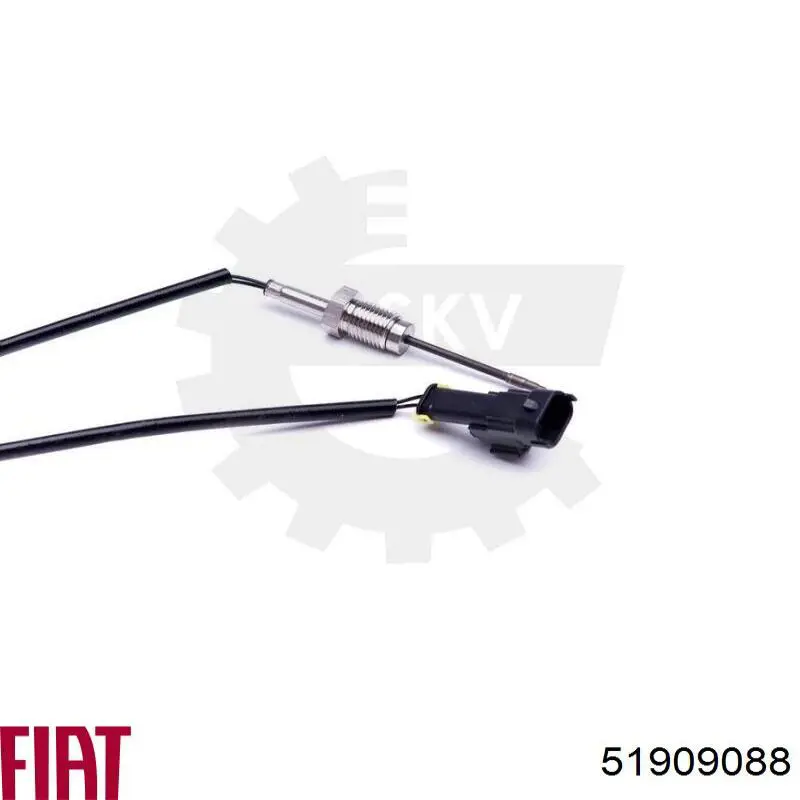 Czujnik temperatury spalin, przed filtrem cząstek stałych Fiat/Alfa/Lancia 51909088