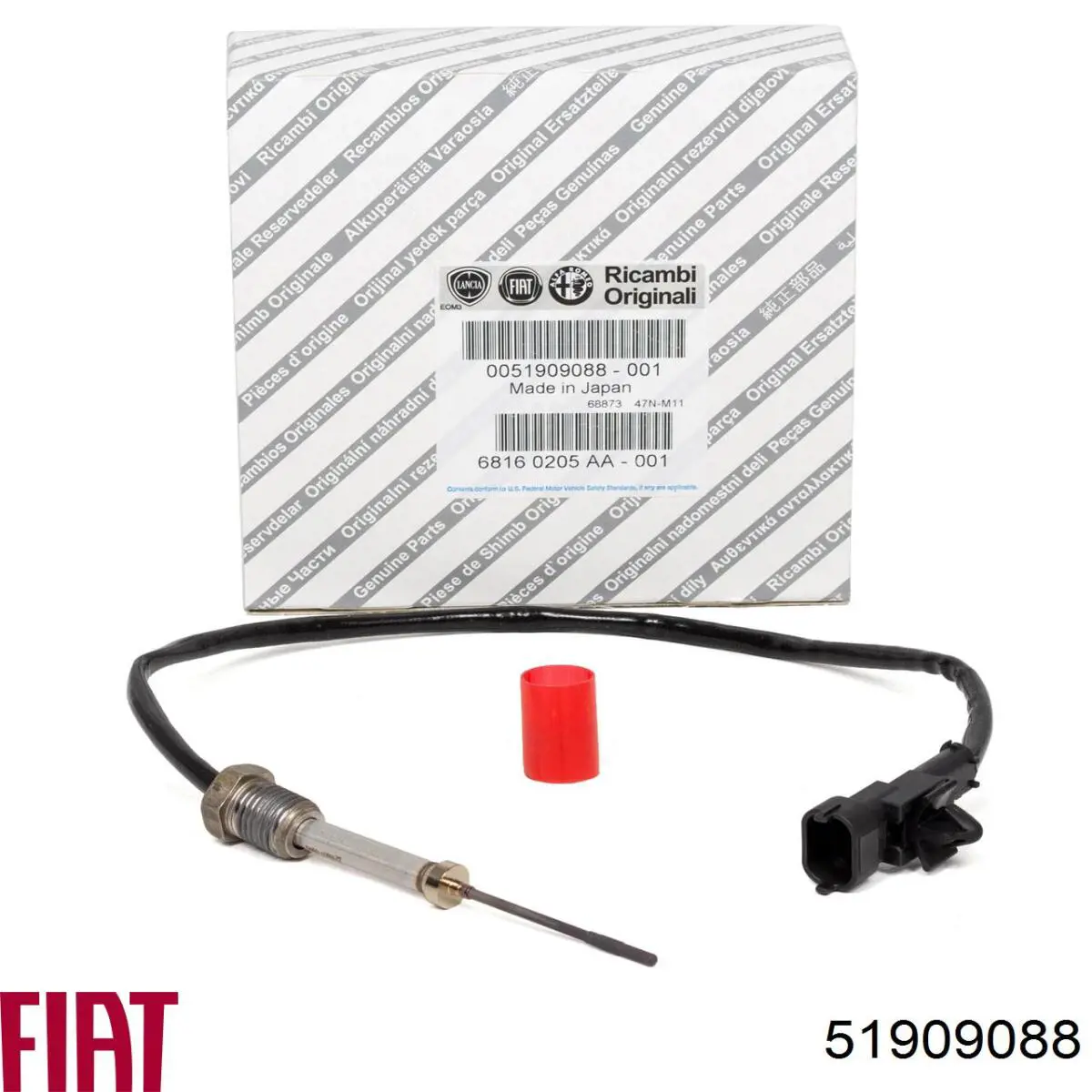 51909088 Fiat/Alfa/Lancia Czujnik temperatury spalin, przed filtrem cząstek stałych
