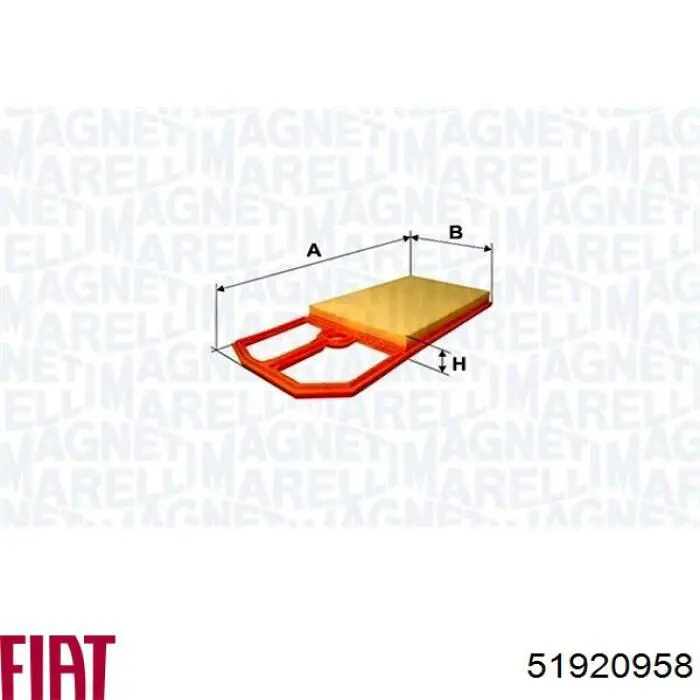 Do koszyka 51920958 Fiat/Alfa/Lancia Filtr powietrza