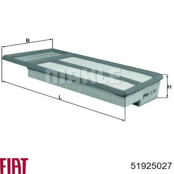 Do koszyka 51925027 Fiat/Alfa/Lancia Filtr powietrza