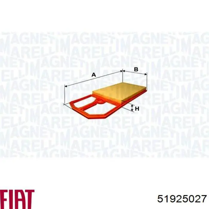 Filtr powietrza 51925027 Fiat/Alfa/Lancia