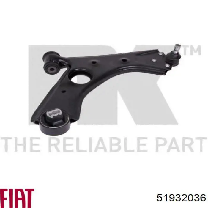 Do koszyka 51932036 Fiat/Alfa/Lancia Wahacz zawieszenia przedniego dolny prawy