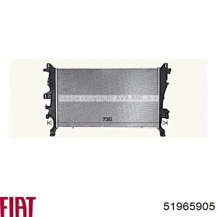 Do koszyka 51965905 Fiat/Alfa/Lancia Chłodnica silnika