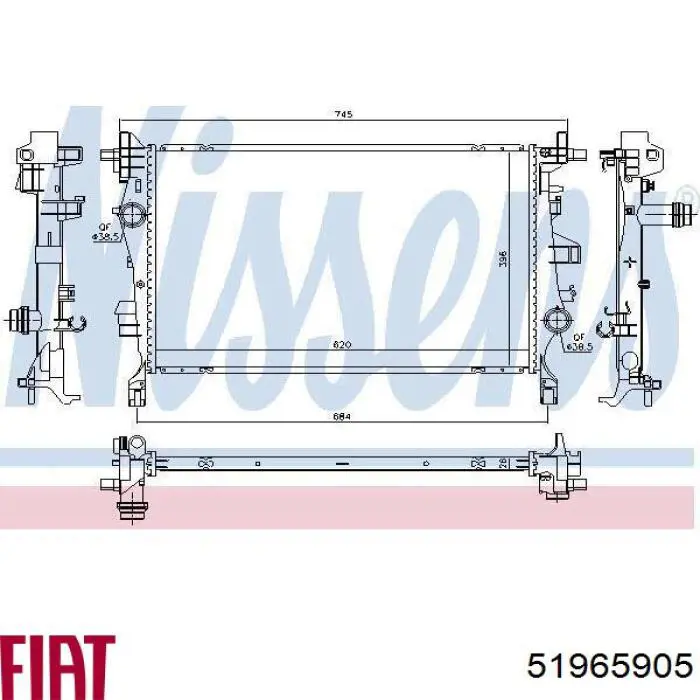 51965905 Fiat/Alfa/Lancia Chłodnica silnika