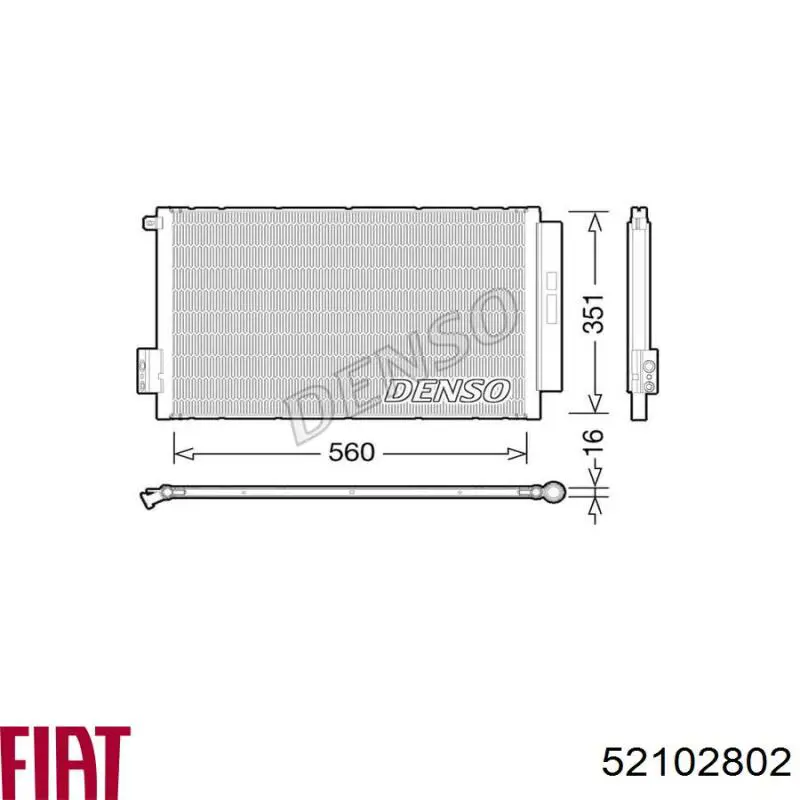 52102802 Fiat/Alfa/Lancia Chłodnica klimatyzacji