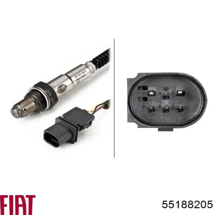 Sonda lambda czujnik tlenu przed katalizatorem Fiat/Alfa/Lancia 55188205 cena, od 62,99 USD
