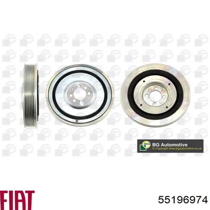 Koło pasowe wału korbowego 55196974 Fiat/Alfa/Lancia