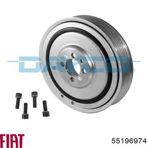 Koło pasowe wału korbowego Fiat/Alfa/Lancia 55196974