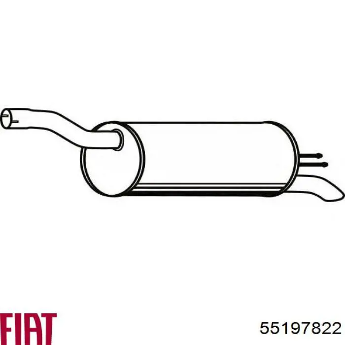 Do koszyka 55197822 Fiat/Alfa/Lancia Tłumik, tylna część
