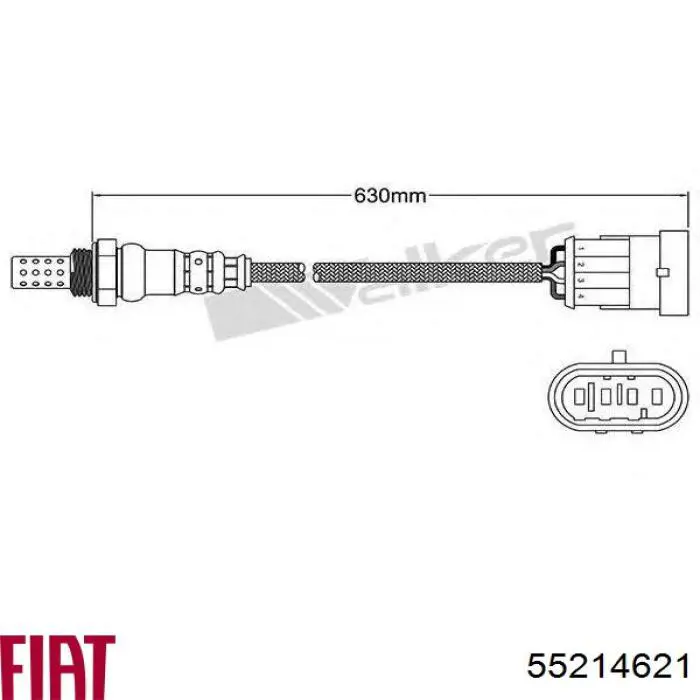Do koszyka 55214621 Fiat/Alfa/Lancia Sonda lambda czujnik tlenu po katalizatorze