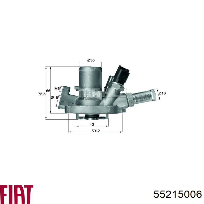 Do koszyka 55215006 Fiat/Alfa/Lancia Termostat