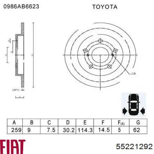 55221292 Fiat/Alfa/Lancia Rozrusznik