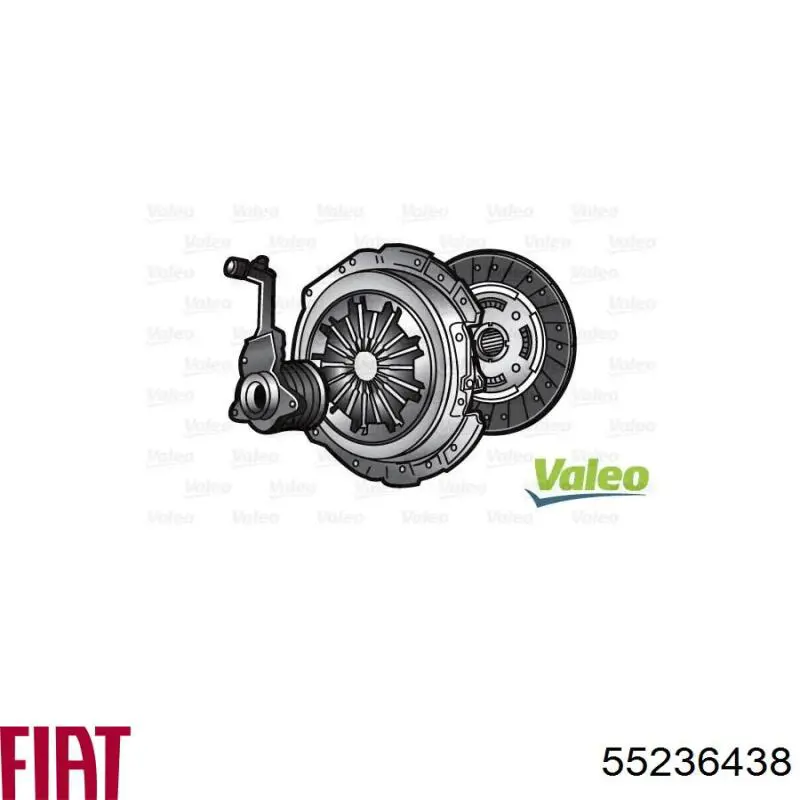 Zestaw sprzęgła (3 części) Fiat/Alfa/Lancia 55236438 cena, od 168,06 USD