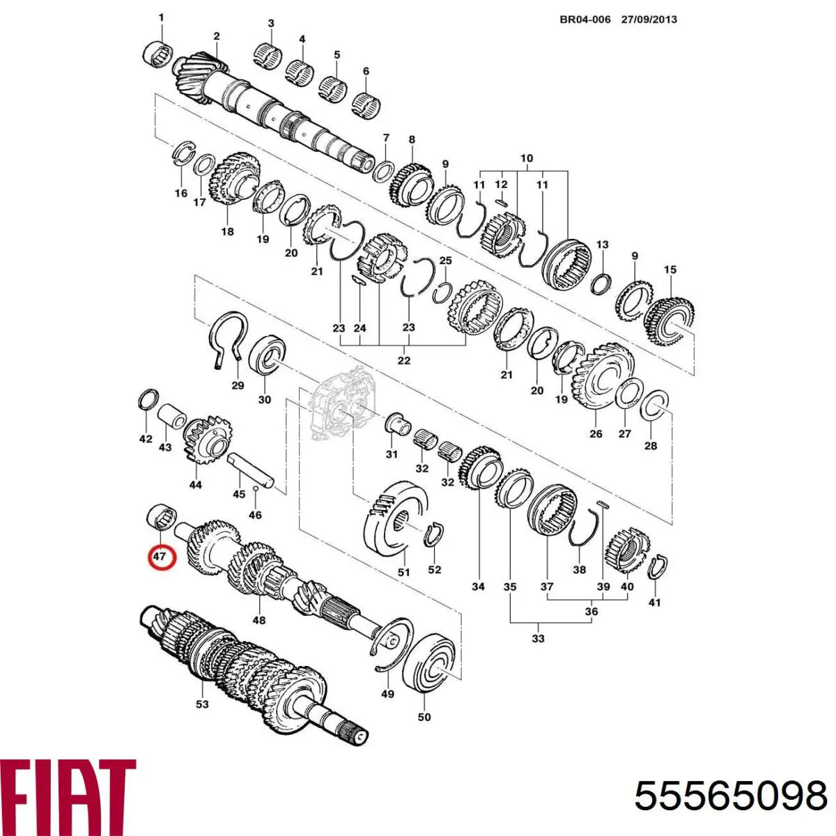 55565098 Fiat/Alfa/Lancia Łożysko skrzyni biegów