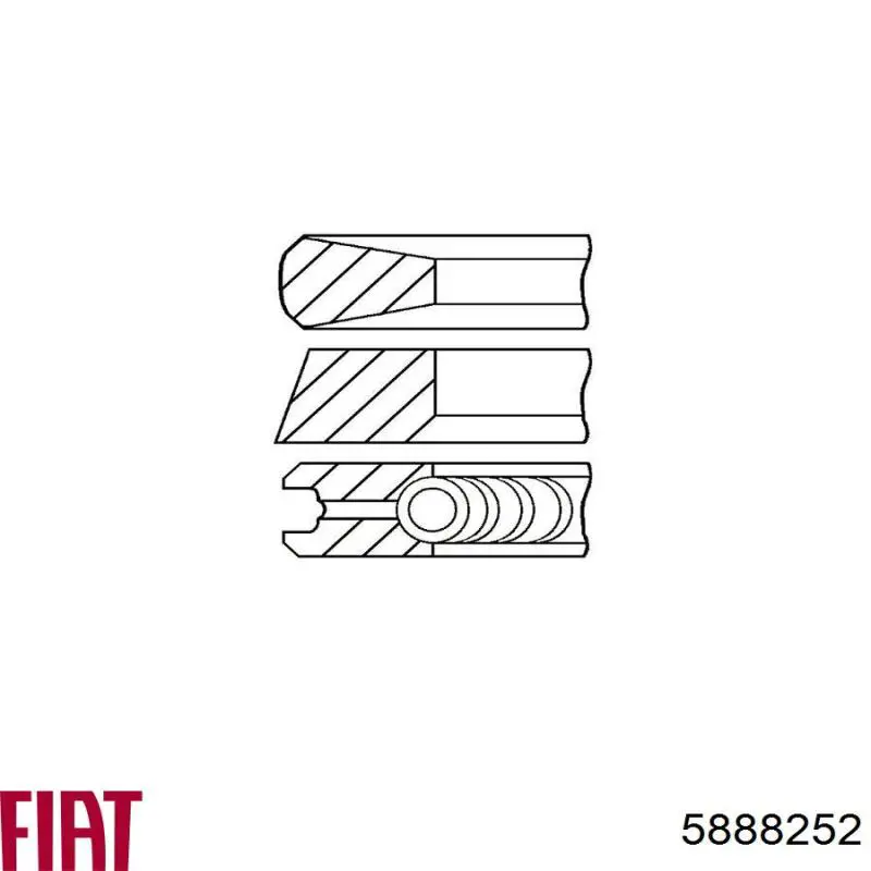 5894174 Fiat/Alfa/Lancia zestaw pierścieni tłokowych do silnika, std