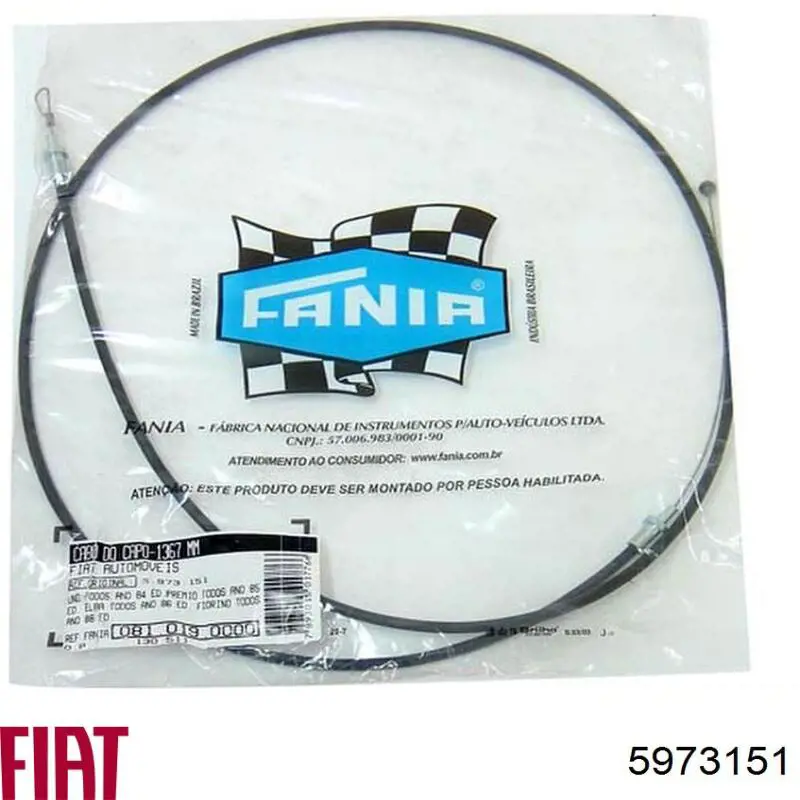 Do koszyka Linka otwierania maski Fiat Fiorino  146 Uno