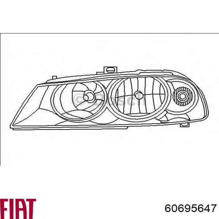 Do koszyka 60695647 Fiat/Alfa/Lancia Reflektor prawy