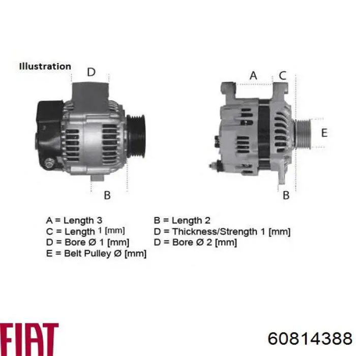 60814388 Fiat/Alfa/Lancia alternator