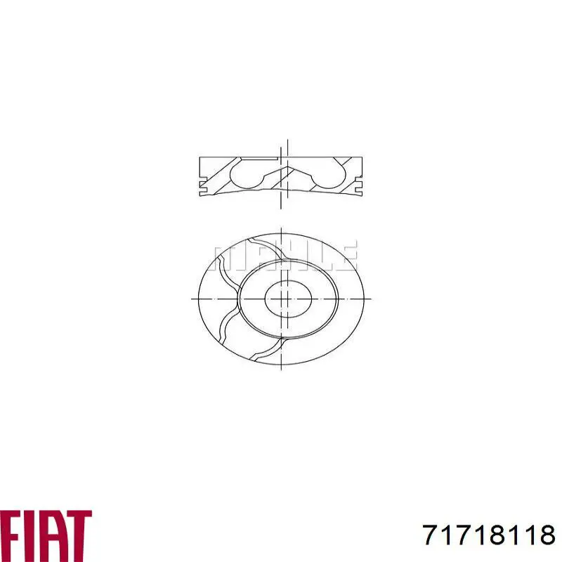 Do koszyka 71718118 Fiat/Alfa/Lancia Tłok, komplet do jednego cylindru, STD