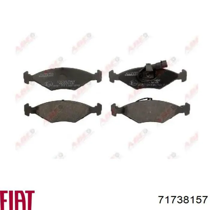 Do koszyka 71738157 Fiat/Alfa/Lancia Klocki hamulcowe przednie tarczowe