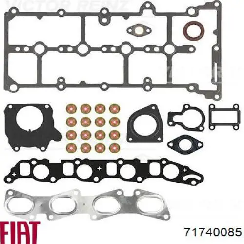 71740085 Fiat/Alfa/Lancia zestaw uszczelek silnika górny