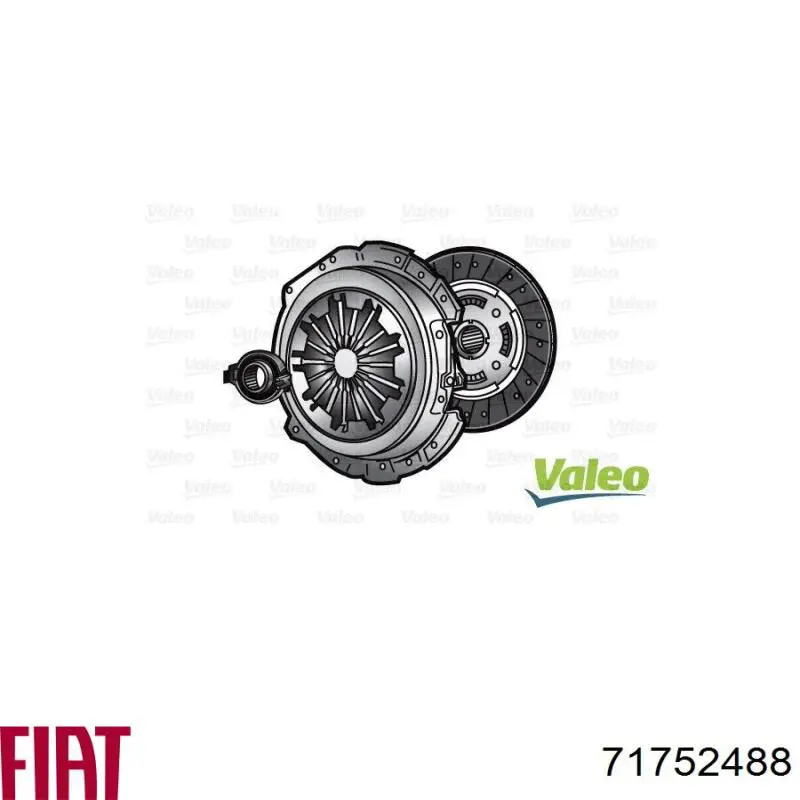 71752488 Fiat/Alfa/Lancia Zestaw sprzęgła (3 części)