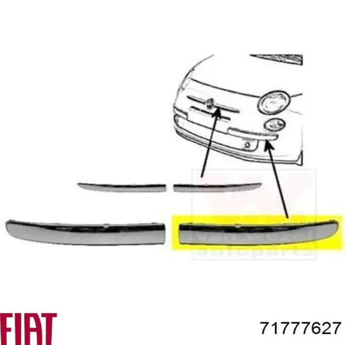 Zderzak przedni Fiat/Alfa/Lancia 71777627 cena, od 116,11 USD
