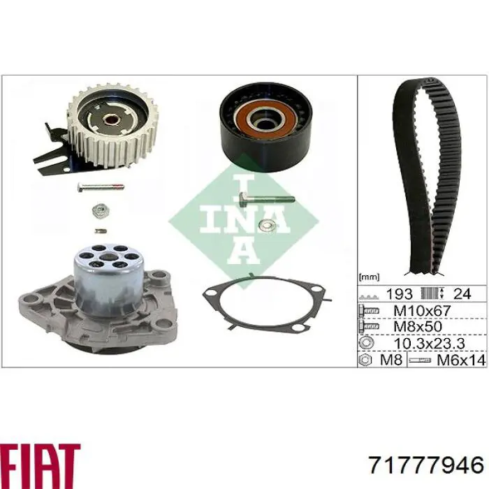 Do koszyka 71777946 Fiat/Alfa/Lancia Pasek rozrządu