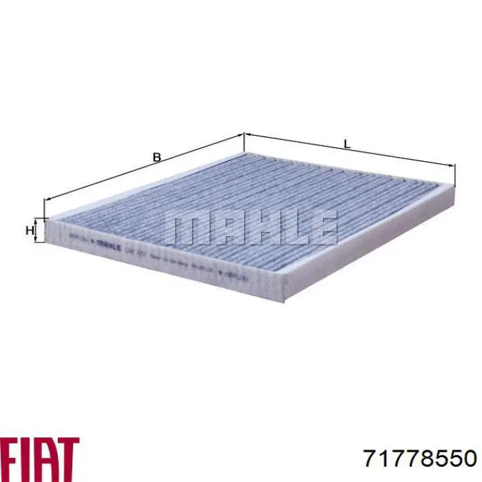 Filtr kabiny Fiat/Alfa/Lancia 71778550 cena, od 15,47 USD