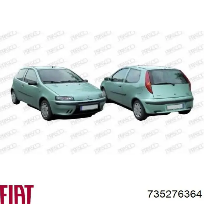 Klamka drzwi przednich zewnętrzna prawa Fiat/Alfa/Lancia 735276364 cena, od 29,07 USD